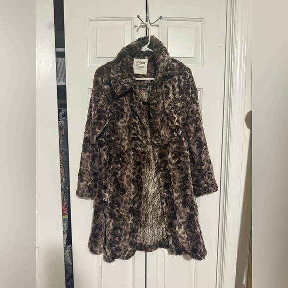 Dylan Chocolate Faux Fur Coat - Picture 4 of 9